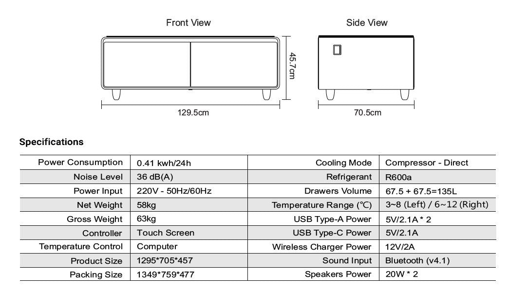 Timber 135 Smart Coffee Table
